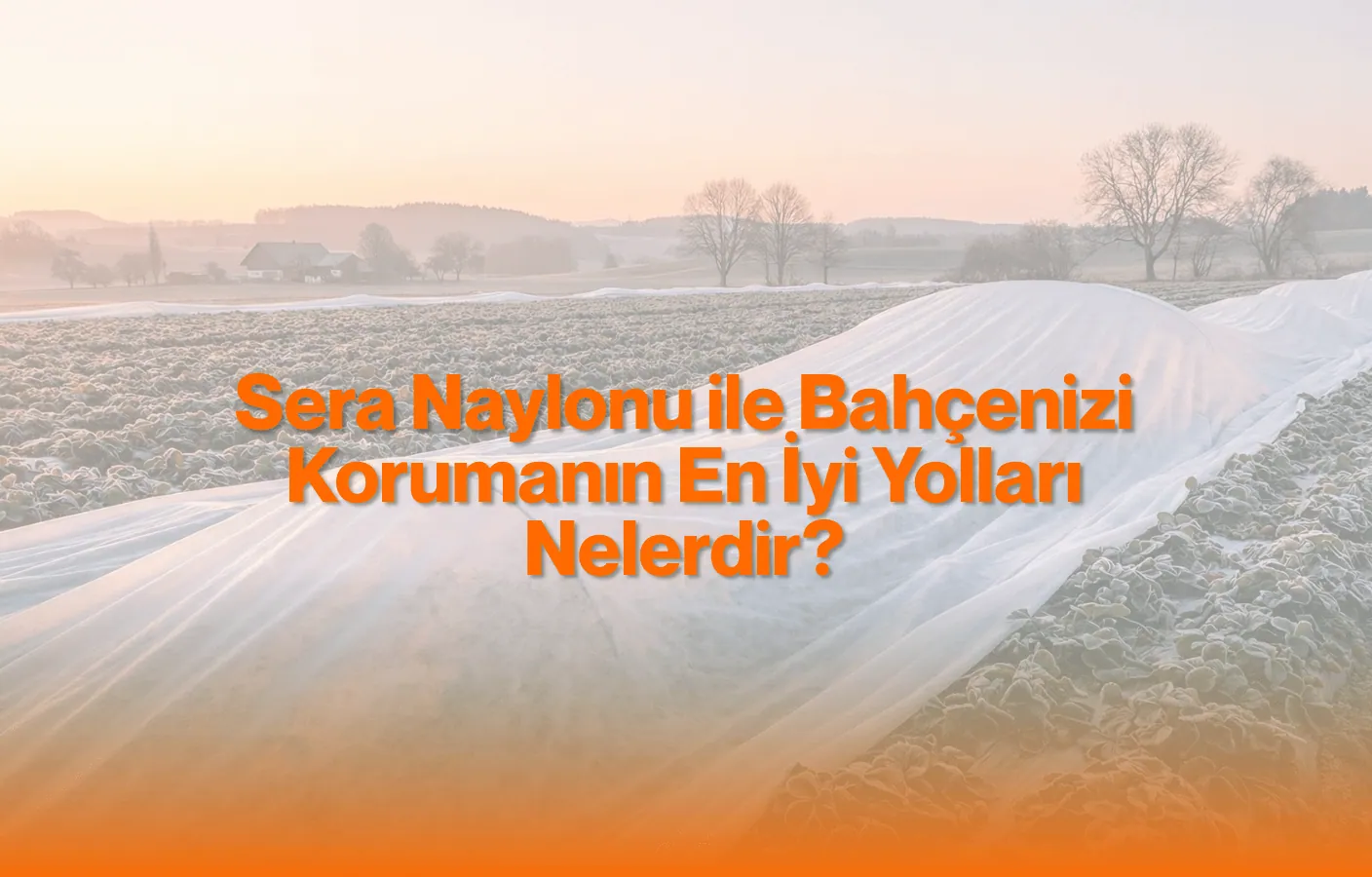 Sera Naylonu ile Bahçenizi Korumanın En İyi Yolları Nelerdir